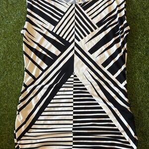 Black and white striped Chaus New York dress sz med